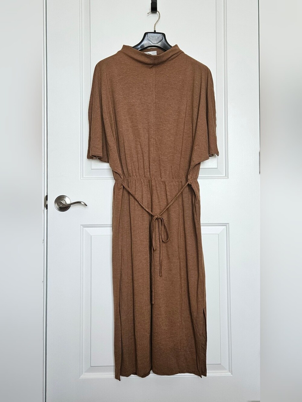 Prologue Women's Plus Size XXL Brown Mock Neck Maxi Dress